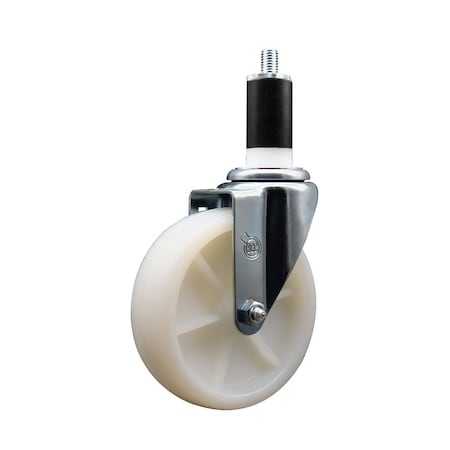 Service Caster 5'' Nylon Wheel Swivel 1-3/8'' Expanding Stem Caster SCC-EX20S514-NYS-138